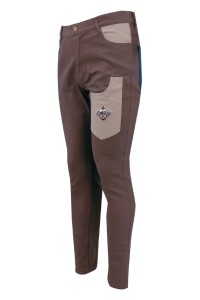 設計深灰色斜褲   撞色藍色褲袋   法式密封袋    假袋設計 零售  美國 H248